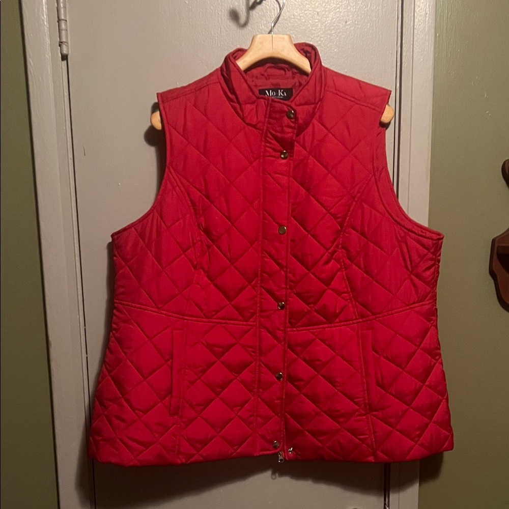 Mo-Ka Red Quilted Vest